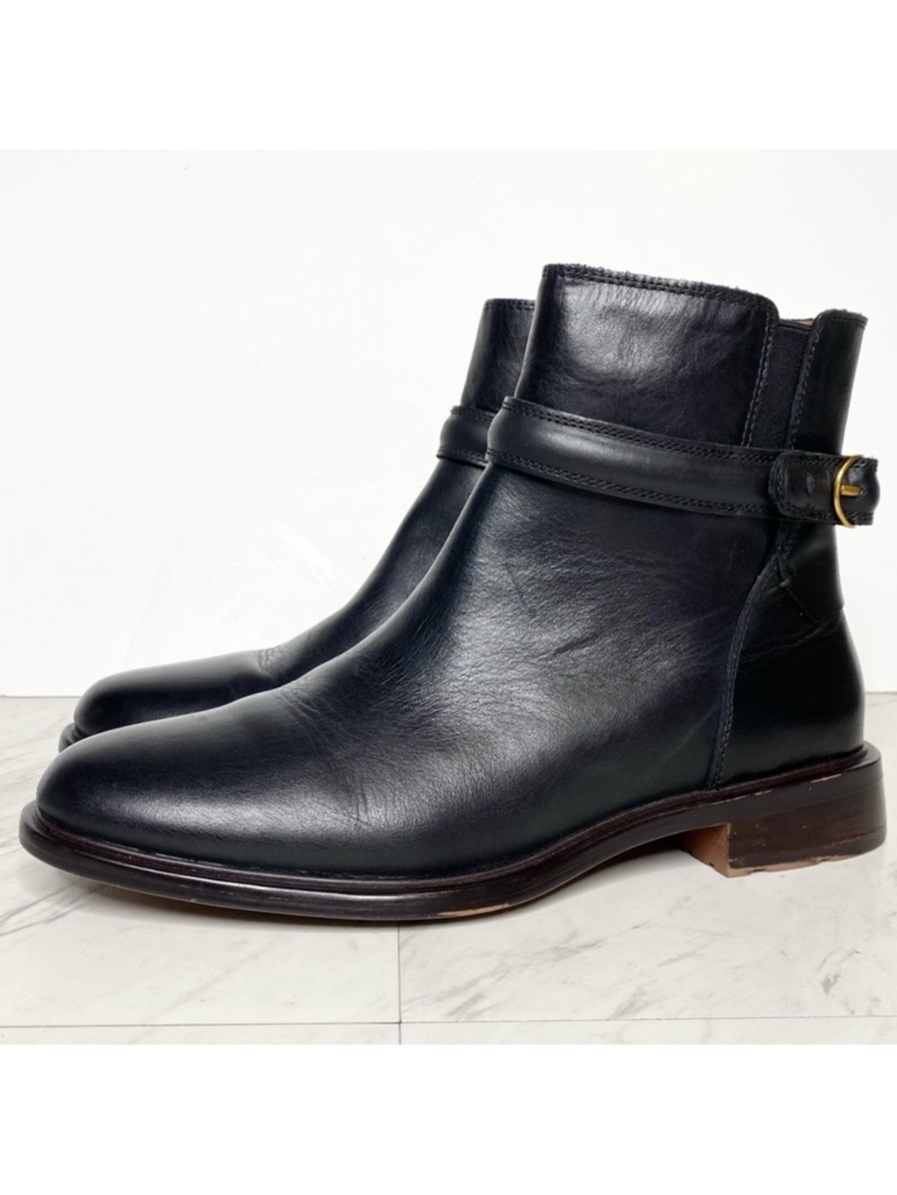 Franco Sarto Elese Black Leather Bootie 8M
